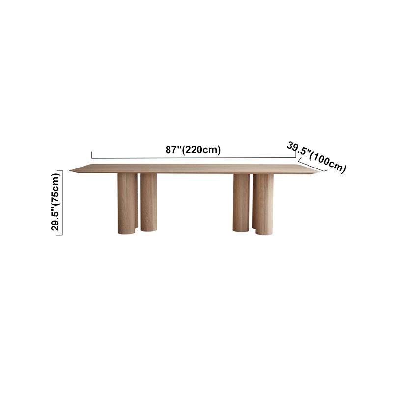 Rectangle Shape Casual Dining Table Solid Wood Fixed Table for Kitchen Clearhalo ' dining_table' 'Dining Tables & Seating' 'Dining Tables' 'furn' 'furn_dining_table' 'Furniture' 'furniture_dining_table' 'Kitchen & Dining Furniture' 'kitchen&dining_furn' 'kitchen' 'kitchen_dining_table' 1200x1200_57393f12-6fc3-4455-915e-c643d292aa90