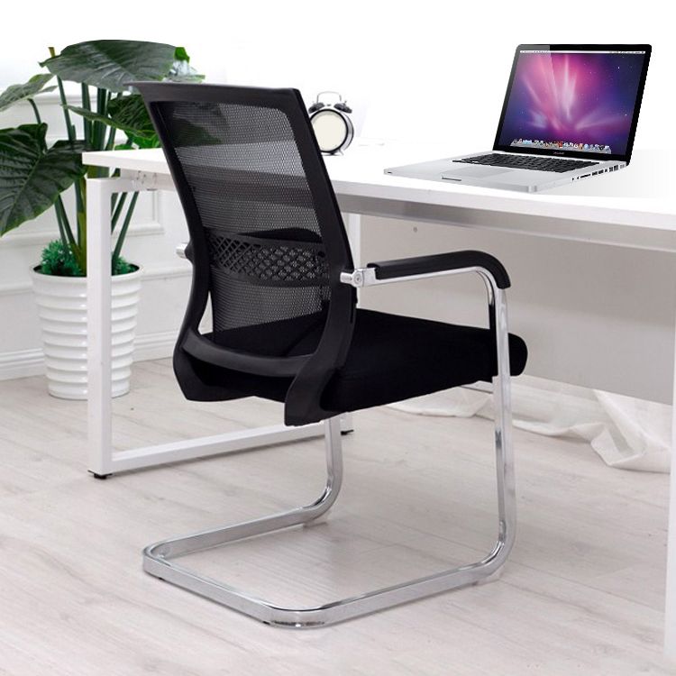 Armoiries fixes Mid Back Office Chaid Home No Wheels Mesh Hid Desk Chair