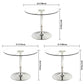 Contemporary Round Dining Table Tempered Glass Table with Stainless Steel Tulip Base Clearhalo ' dining_table' 'Dining Tables & Seating' 'Dining Tables' 'furn' 'furn_dining_table' 'Furniture' 'furniture_dining_table' 'Kitchen & Dining Furniture' 'kitchen&dining_furn' 'kitchen' 'kitchen_dining_table' 1200x1200_573a27b3-e4fd-41d4-950f-79039e0fa5b0