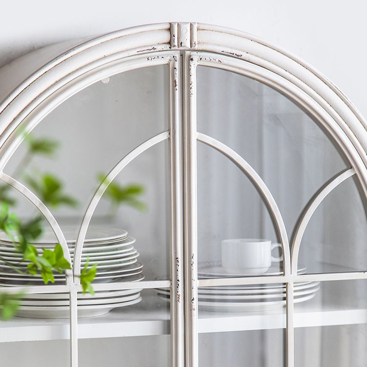 Mid-century Modern Distressed Wooden Cabinet Rectangle Accent Cabinet