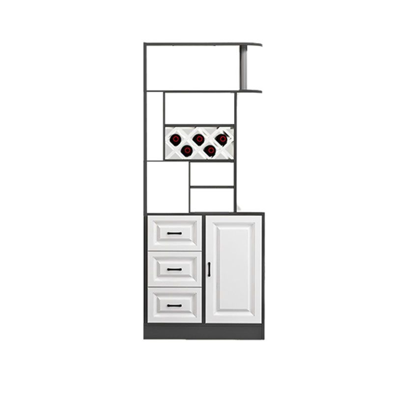 Modern Bar Pulls White and Gray Cabinets Included Wood Accent Cabinet