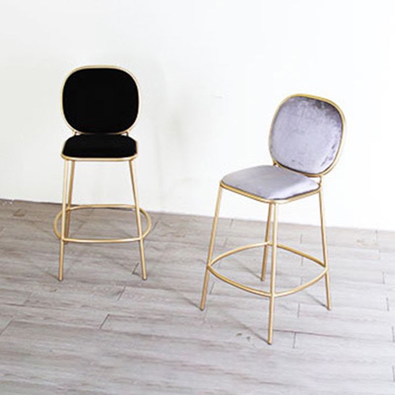 Contemporary Backrest Bar Stools Metal Barstool with Gold Legs Clearhalo 'Bar Furniture' 'Bar Stools' 'bar_stools' 'furn' 'furn_bar_stools' 'Furniture' 'Kitchen & Dining Furniture' 1200x1200_573b2f8a-c65b-405e-9401-18a1ef92cb73