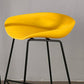 Tabouret de comptoir sans accoudoirs à dossier moderne, haut en métal avec coussin en plastique