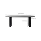 Black Double Pedestal Table Oval Solid Wood Dining Table for Home Kitchen Dinner