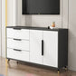 Scandinavian TV Console Wooden TV Media Console with 3 Drawers Clearhalo 'furn' 'furn_tv_stands_entertainment_centers' 'Furniture' 'Living Room Furniture' 'TV Stands & Entertainment Centers' 'TV Stands & Media Storage Furniture' 'tv_stands_entertainment_centers' 1200x1200_573c5f77-c7b0-482c-acfe-3184dd845a3a