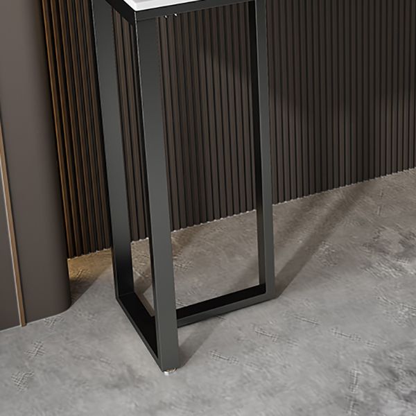 Modern Accent Table with Stone Top and Black Frame Base Console Clearhalo 'Console Tables' 'console_tables' 'Entry & Mudroom Furniture' 'furn' 'furn_console_tables' 'Furniture' 1200x1200_573ce77e-7f47-4e2d-8531-43360532ae39