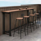 Tavolo da bar in legno in finto marrone tavolo da pub in metallo contemporaneo