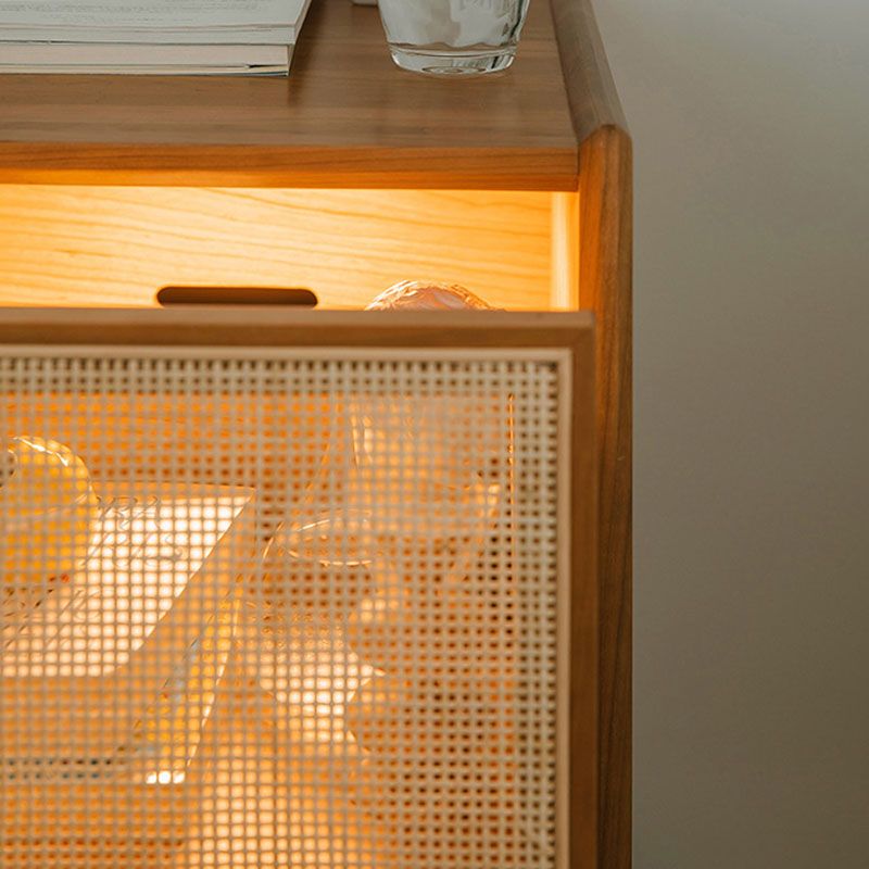 Zeitgenössischer Bett Nachttisch 2 Schubladen Akzenttisch Nachttisch