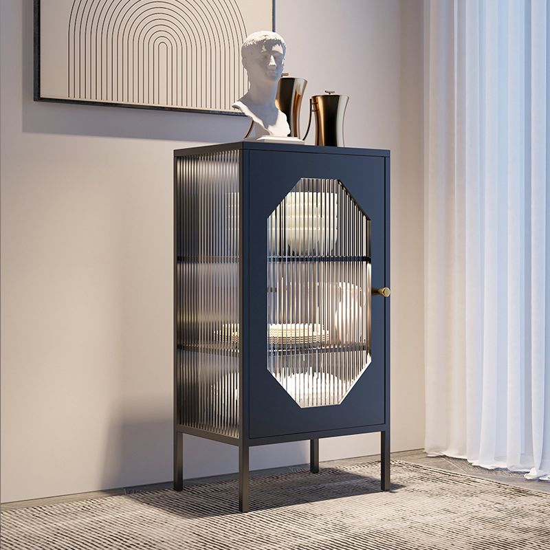 Curio Curio Curio Armading Metal Display con porta per soggiorno