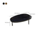 Glam Table basse ovale/carrée en fausse pierre à 3 pieds