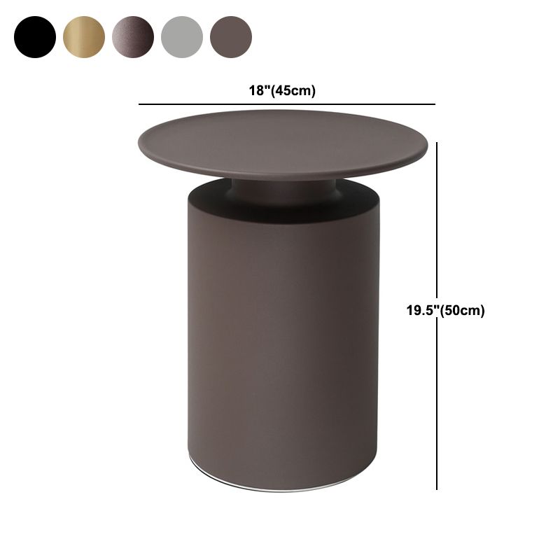 Metal Pedestal End Table Round Solid Color Side End Table for Living Room Clearhalo 'Coffee & Accent Tables' 'End & Side Tables' 'end_side_table' 'end_side_tables' 'furn' 'furn_end_side_tables' 'Furniture' 'furniture_end_side_table' 'Living Room Furniture' 1200x1200_57419d91-9565-4016-9df9-088567a3ea84