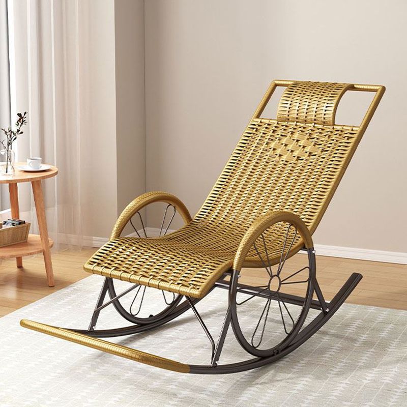 Modern Wicker Rocking Chair Brown Water Resistant Rocker for Living Room Clearhalo 'Chairs & Seating' 'furn' 'furn_rocking_chairs' 'Furniture' 'Living Room Furniture' 'Rocking Chairs' 'rocking_chairs' 1200x1200_57423fe8-a407-4e04-8f33-14f6eb5e93a4