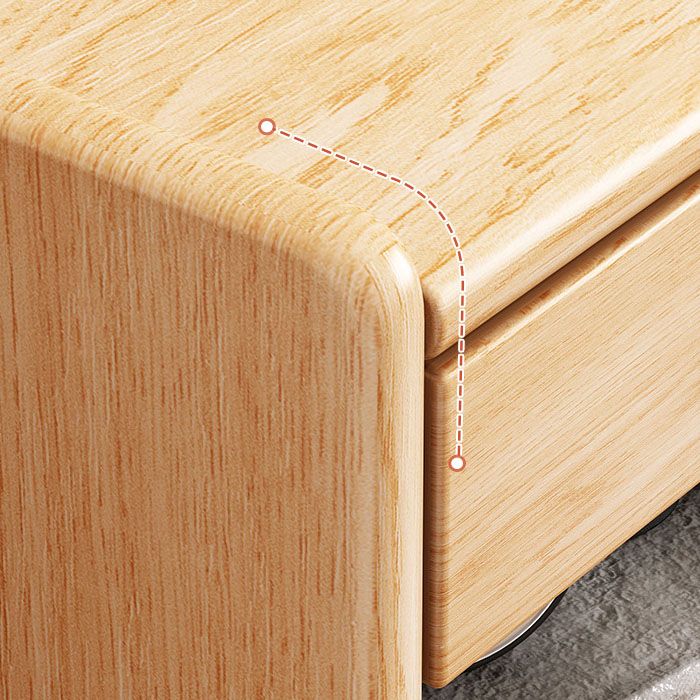 Modern rubberen houten bed nachtkastje open opbergladen inbegrepen nachttafel voor slaapkamer