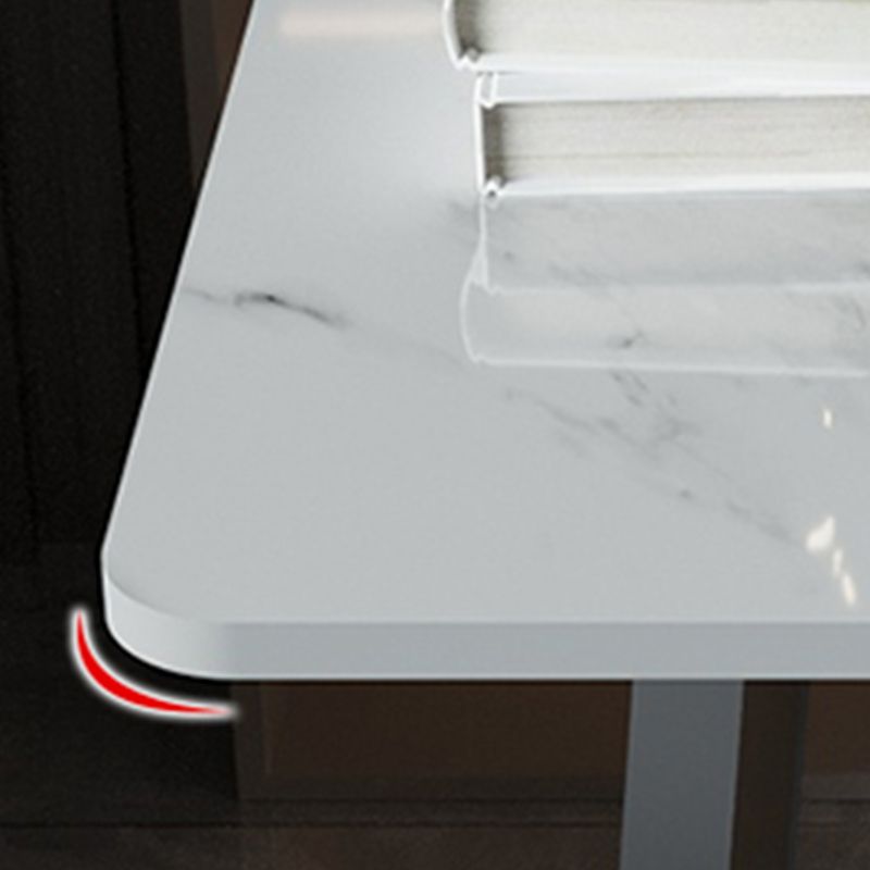 Cross Legs Square Side Table 21.65" Tall Stone End Table with Shelf Clearhalo 'Coffee & Accent Tables' 'End & Side Tables' 'end_side_table' 'end_side_tables' 'furn' 'furn_end_side_tables' 'Furniture' 'furniture_end_side_table' 'Living Room Furniture' 1200x1200_5745580f-651f-46c8-9b9a-1d2cfb186b65