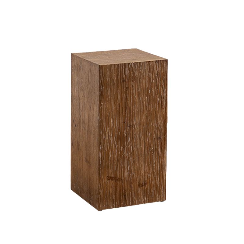 Modern 11.81" Wide Square Top Side Table Brown Wooden End Table
