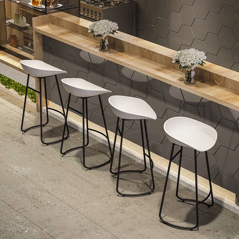 Modern Backrest Armless Counter Stool Iron Bar Stool with Acrylic Seat and Pedal for Cafe Clearhalo 'Bar Furniture' 'Bar Stools' 'bar_stools' 'furn' 'furn_bar_stools' 'Furniture' 'Kitchen & Dining Furniture' 1200x1200_57491354-cd59-4e78-9467-e0b8ef0c3a85