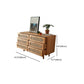 Traditional Horizontal Double Dresser Wood Storage 6 Drawers Dresser for Bedroom
