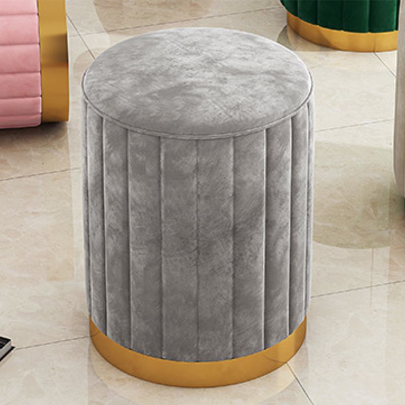 Velvet Ottoman Whole Colored Cylinder Shape Contemporary Scratch Resistant Pouf Clearhalo 'furn' 'furn_ottomans_poufs' 'Furniture' 'Living Room Furniture' 'Ottomans & Poufs' 'ottomans_poufs' 1200x1200_574a4aa3-70bf-440b-9153-d83e0882c912