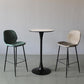 Industrial Faux Leather Bar Stool Patio Bar Stool with Metal Legs