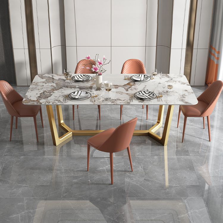 Nordic 1/4/5/6/7 Pieces Dining Set Sintered Stone Dining Table with Leather Chairs Clearhalo 'Dining Room Sets' 'Dining Tables & Seating' 'dining_room_set' 'furn' 'furn_dining_room_set' 'Furniture' 'furniture_dining_room_set' 'Kitchen & Dining Furniture' 'kitchen&dining_furn' 'kitchen' 1200x1200_574c3bb2-e9f4-483a-a923-1fe496534dcb