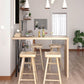 Modern Bar Table Set 1/2/5 Pieces Wooden Bar Table with High Wood Stools Clearhalo 'Bar Furniture' 'furn' 'furn_home_bar_bar_sets' 'Furniture' 'Home Bars & Bar Sets' 'home_bar_bar_sets' 'Kitchen & Dining Furniture' 1200x1200_574c7615-cdb4-4bdf-bdac-d1f2b243c935