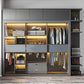 Grey Contemporary Wardrobe Closet Sliding Wardrobe Armoire with Drawer Clearhalo 'Armoires & Wardrobes' 'armoires_wardrobes' 'Bedroom Furniture' 'furn' 'furn_armoires_wardrobes' 'Furniture' 1200x1200_574ca23b-1237-4135-a562-12e9e6c2ab64