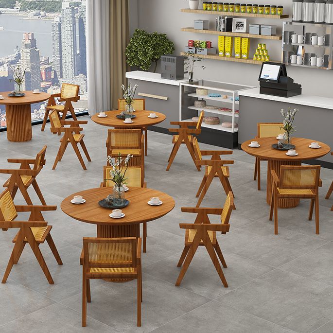 Modern Pedestal Casual Dining Table Round Solid Wood Dinner Table Kitchen Home Clearhalo 'Dining Tables & Seating' 'Dining Tables' 'dining_table' 'furn' 'furn_dining_table' 'Furniture' 'furniture_dining_table' 'Kitchen & Dining Furniture' 'kitchen' 'kitchen_dining_table' 1200x1200_574d01f8-2184-402c-b8b2-aacb3cdcc150