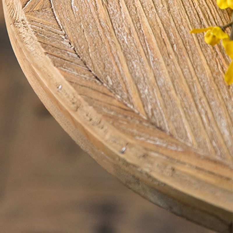 French Country Round Wooden Top Side Table Antique Brown Pedestal End Snake Table Clearhalo 'Coffee & Accent Tables' 'End & Side Tables' 'end_side_tables' 'furn' 'furn_end_side_tables' 'Furniture' 'Living Room Furniture' 1200x1200_574d8452-abb4-4719-bd99-792b0722c97a