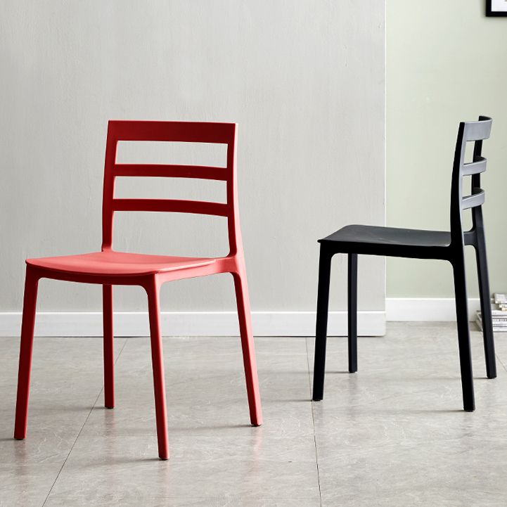 Scandinavian Plastic Side Chair Stackable Kitchen Dining Room Chair Clearhalo 'Dining Chairs' 'Dining Tables & Seating' 'dining_chair' 'Furniture' 'furniture_dining_chair' 'Kitchen & Dining Furniture' 1200x1200_574e1a17-1e52-4a77-9429-7d2199dacbe3