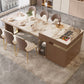 Stone Top Dinette Table with Storage Modern Kitchen Dining Table Clearhalo 'Dining Tables & Seating' 'Dining Tables' 'dining_table' 'furn' 'furn_dining_table' 'Furniture' 'Kitchen & Dining Furniture' 1200x1200_574e2f90-af02-400c-81f7-74f54cc787aa