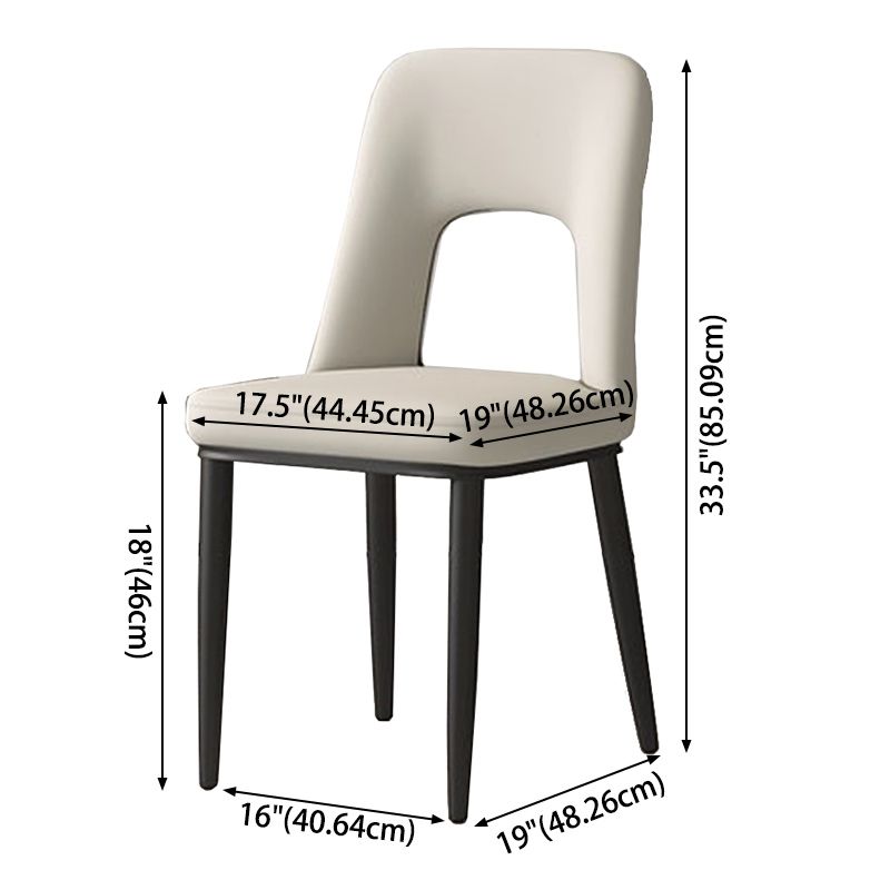 Home Scandinavian Side Chair Open Back Metal Upholstered Dining Room Chair Clearhalo ' kitchen&dining_furn' 'Dining Chairs' 'Dining Tables & Seating' 'dining_chair' 'furn' 'furn_dining_chair' 'Furniture' 'furniture_dining_chair' 'Kitchen & Dining Furniture' 'kitchen' 1200x1200_574eee18-a4c5-47af-8a56-572e07bee870