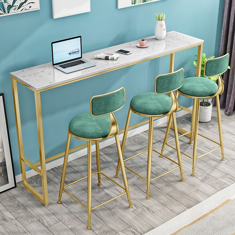 Set di pietre bianche e sgabelli da interno 1/2/4 pezzi set da tavolo da pub glam rettangolare