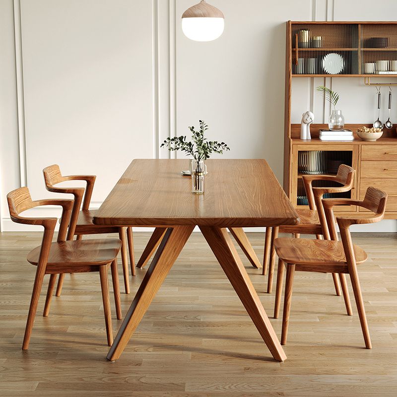 Tavolo da pranzo in legno moderno rettangolo 1/5/7 pezzi set da pranzo per sala da pranzo