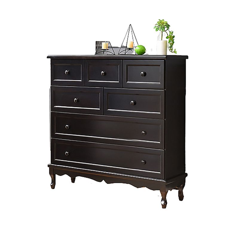 Mid-Century Modern Wood Accent Chest with Drawers 13.77" Wide Side Cabinet