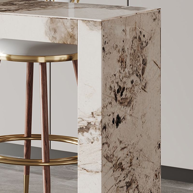 Glam Rectangle Bistro Bar Table Sintered Stone Bar Table for Home Clearhalo 'Bar Furniture' 'Bar Tables' 'bar_tables' 'furn' 'furn_bar_tables' 'Furniture' 'Kitchen & Dining Furniture' 1200x1200_57517bd1-6835-438c-b495-31da0bcca46c