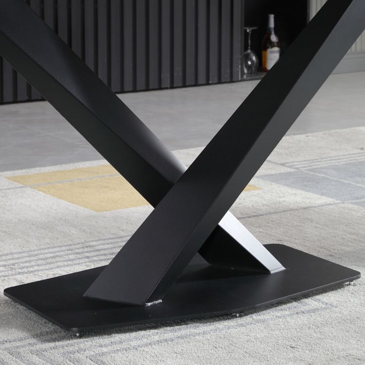 Contemporary Metal Dining Room Set 1/2/5/7 Pieces Dining Set for Home Use Clearhalo 'Dining Room Sets' 'Dining Tables & Seating' 'dining_room_set' 'furn' 'furn_dining_room_set' 'Furniture' 'furniture_dining_room_set' 'Kitchen & Dining Furniture' 1200x1200_575243c9-4adc-4cab-afc6-b304e5a4434c