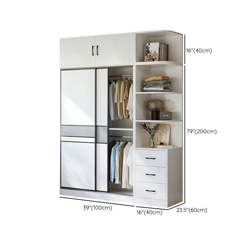 Armario de madera artificial Armario moderno con puertas correderas para dormitorio