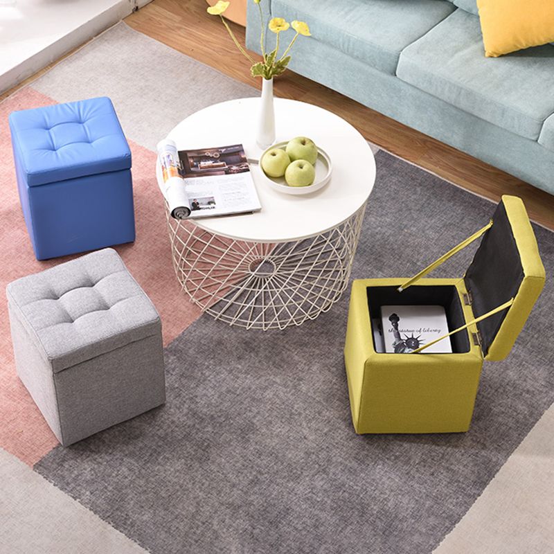 Modern Style Ottoman Cotton Square Indoor Ottoman with Storage Clearhalo 'furn' 'furn_ottomans_poufs' 'Furniture' 'Living Room Furniture' 'Ottomans & Poufs' 'ottomans_poufs' 1200x1200_5755cbd1-6c47-4d08-9944-3704e6229635