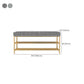 Rectangle Shoe Storage Entryway Bench Cushioned Modern Metal Seating Bench Clearhalo 'Benches' 'Chairs & Seating' 'furn' 'furn_benches' 'Furniture' 'Living Room Furniture' 1200x1200_5755dcbf-121a-40d6-af28-c3bf151faa63