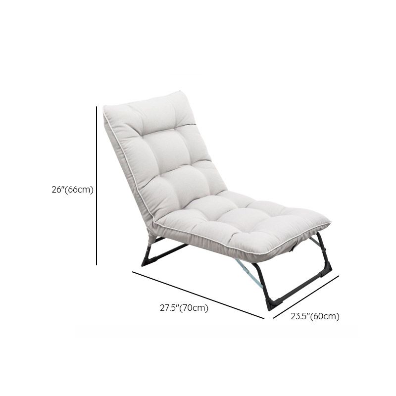 Sedia reclinabile pieghevole reclinabile di cotone standard con ottomano