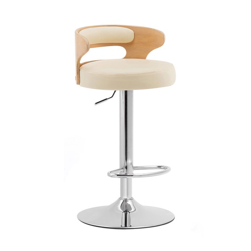Contemporary Liftable Bar Stool Round Counter Bar Stool with Metal Legs Clearhalo 'Bar Furniture' 'Bar Stools' 'bar_stools' 'Furniture' 'furniture_bar_stools' 'Kitchen & Dining Furniture' 1200x1200_5756fc14-4180-4cce-88a4-e8871c594946