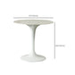 White Stone Table with Plastic Tulip Contemporary Round Dining Table