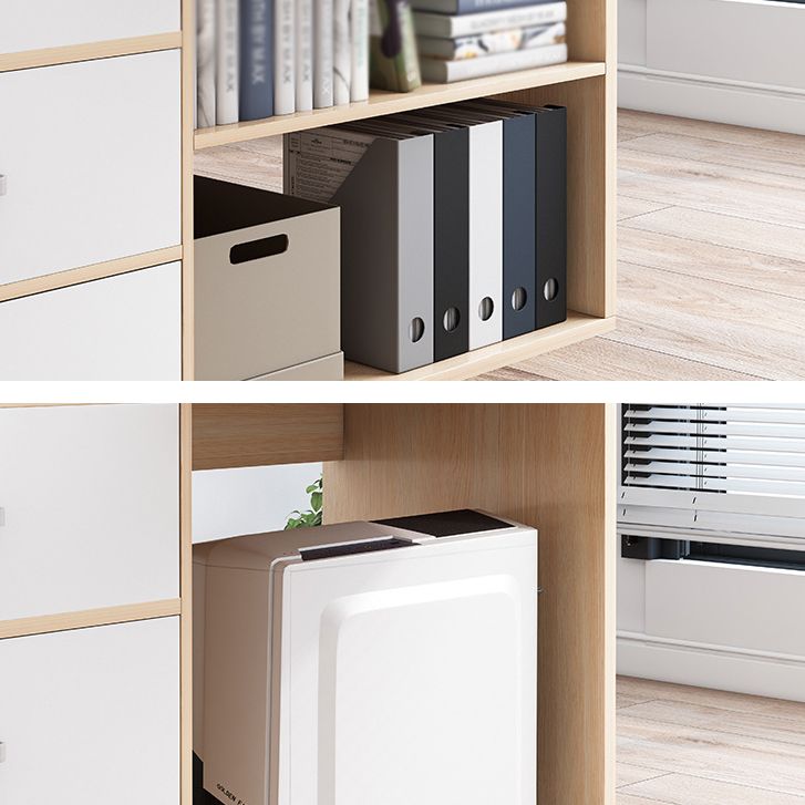 Corner Contemporary Writing Desk Manufactured Wood Desk with Drawer Clearhalo 'Furniture' 'furniture_office_desk' 'Office Desks' 'Office Furniture' 'office_desk' 1200x1200_575924fa-0838-4a43-8087-380f99f4896f