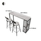 Modern White Marble Table with Rectangle Table Top Double Pedestal Table - 42" H Clearhalo 'Bar Furniture' 'Bar Tables' 'bar_tables' 'furn' 'furn_bar_tables' 'Furniture' 'furniture_bar_tables' 'Kitchen & Dining Furniture' 1200x1200_57599f8f-f3f9-4fe9-b9f4-175273be756b