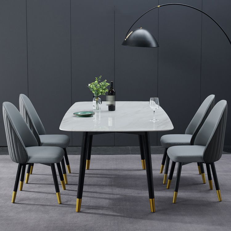 Nordic Glam Chairs Dining Armless Chair for Kitchen with Wooden Legs Clearhalo 'Dining Chairs' 'Dining Tables & Seating' 'dining_chair' 'furn' 'furn_dining_chair' 'Furniture' 'furniture_dining_chair' 'Kitchen & Dining Furniture' 1200x1200_5759af4a-5350-4d23-a66f-e8392d403edf