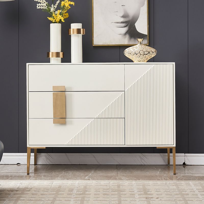 15.6 Inch Width Classic Glam Storage Chest Stone Storage Chest Dresser