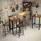 Industrial 1/2/3/5 Pieces Square Bar Table Set Solid Wood Bistro Set Clearhalo 'Bar Furniture' 'furn' 'furn_home_bar_bar_sets' 'Furniture' 'Home Bars & Bar Sets' 'home_bar_bar_sets' 'Kitchen & Dining Furniture' 1200x1200_575b76da-ac35-4077-b48e-2e096450fdc7