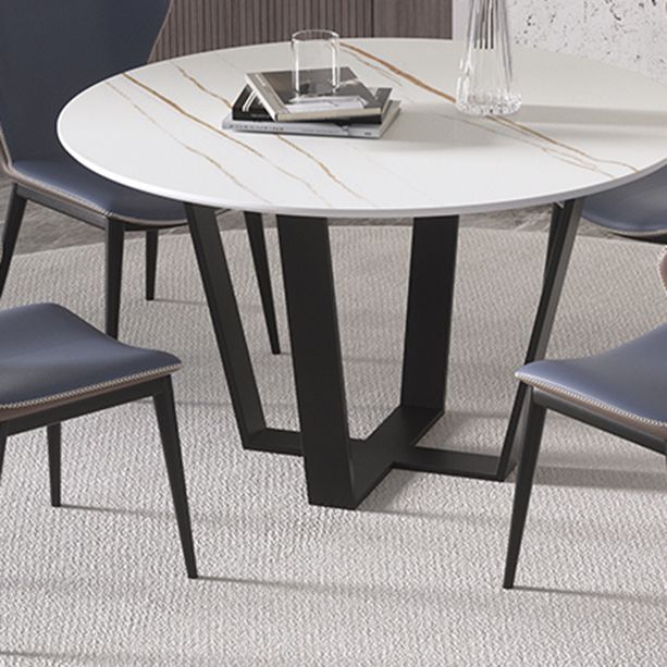 Modern 1/2/5/7 Pieces Dining Set Round Stone Dining Table for Dining Room Clearhalo 'Dining Room Sets' 'Dining Tables & Seating' 'dining_room_set' 'furn' 'furn_dining_room_set' 'Furniture' 'furniture_dining_room_set' 'Kitchen & Dining Furniture' 1200x1200_575bbee7-09a3-4620-8edb-9019d3b90872