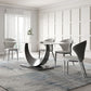 Contemporary Style Rectangle Table Sintered Stone Table with Metal Legs for Home Clearhalo 'Dining Tables & Seating' 'Dining Tables' 'dining_table' 'furn' 'furn_dining_table' 'Furniture' 'Kitchen & Dining Furniture' 1200x1200_575d50a6-b9b8-4a22-8c94-2d32e1cd9082