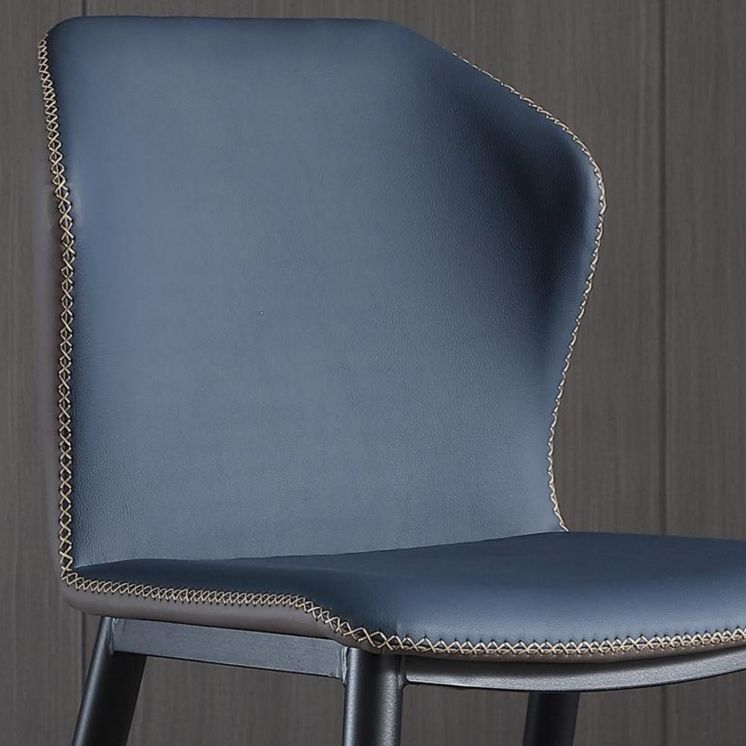 Contemporary Metal Dining Armless Chair Wingback Parsons Chair for Home Use Clearhalo ' kitchen&dining_furn' 'Dining Chairs' 'Dining Tables & Seating' 'dining_chair' 'furn' 'furn_dining_chair' 'Furniture' 'furniture_dining_chair' 'Kitchen & Dining Furniture' 'kitchen' 1200x1200_575edb37-35db-41cf-8407-3b882f70eb46